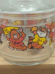 Vintage 1980s Shirt Tales Glass Cookie Candy Jar Hallmark Tyg Digger Pammy