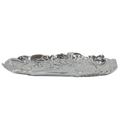 Fitz and Floyd Metal Serving Tray Harvest Pumpkins Fall Gourds Sunflowers 12″x6″