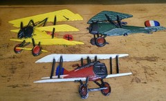 Vintage 1975 Sexton Homco Airplanes Wall Decor Set of 3 Cast Metal Planes