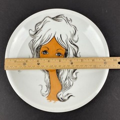 Vintage Painted Blue Eyed Girl Tommy 65 Porcellana Maua Brazil Collectible Plate