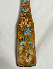 Vintage NORWAY ROSEMALING FOLK ART 22″ Stirring Paddle, Stick or Spoon