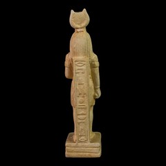 Rare Ancient Egyptian God Khnum Statue – Vintage Desert Stone Figurine BC