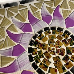 Ceramic Glass Mosaic Dish Bowl Square Sunflower Trinket Keys Jewelry Candy