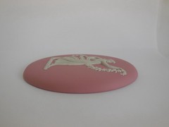 Wedgwood Pink Jasperware 5.25 Inch Dancing Hours Medallion Plaque