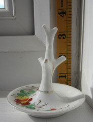 Ring Tree jewellery stands x 2 Victorian/Edwardian Antique porcelain