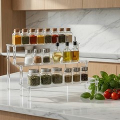WEERSHUN 3 Tier Acrylic Display Stand 1PACK 3-layer transparent, Transparent