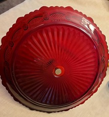 rare Avon 1876 Cape Cod Red Glas Serving Tray