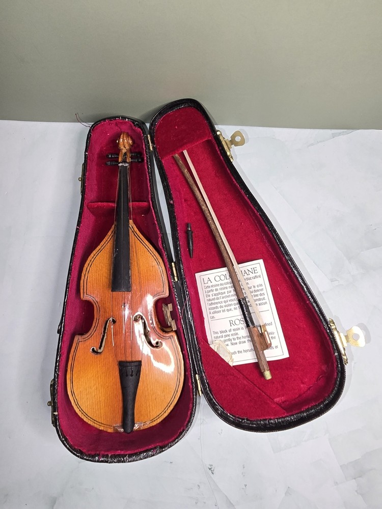 Wooden Miniature Bass Cello Model for Decoration 8 inches long