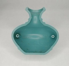 1990 Homco Plastic Wall Hanging Blue Pot Pitcher Vase