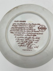 Lot of 3 Vintage Edwin Knowles Mother’s Day Plates with Edna Hibel Design