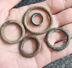 Celtic Ring Proto Money Ancient Currency Bronze Antique Metal Detecting Find (3)