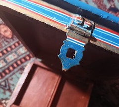 SCANDI BOX vtg swedish jewelry chest scandinavian denmark wood painting norway