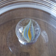 Vintage 0.60″ Cat Eye Sparkler Sunburst Vitro Akro European Master Marble- a45