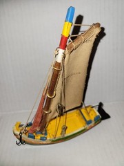Vintage Wooden Souvenir Boat “PORTUGAL” Traditional Barco De Pesca in Miniature