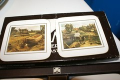 Clover Leaf Table 6 Coasters Made in United Kingdom ORIGINAL BOX SCENES IN PICT