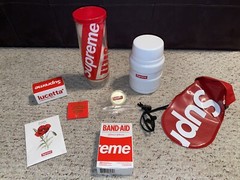 Supreme Lot Tennis Ball Wilson Sealine Pouch Band Aid Lucetta Bike Lights Thermo