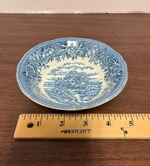 Blue & White English Village By Salem China Co. Olde Staffordshire 4″ Small Bowl