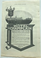 1905 Hotel Champlain Lake Champlain NY Harper’s Magazine Ad – Luxury Resort