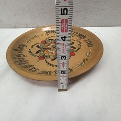 Vintage Norwegian Wooden folk Art Hand Painted Prayer Plate.
