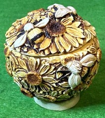 Adam Binder S.A.I.B. Flower Pot ~ SUNFLOWERS W/ BEES ~ Pre Harmony Kingdom