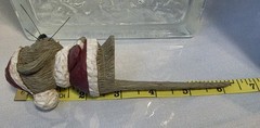Vintage Hand Carved Wood Santa Mouse 1999 Signed CH Folk Art 6.5″ Charles Hoefer