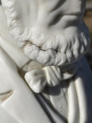 Antique Rare 19th C European Porcelain Bisque Parian Ware Bust Abraham Lincoln