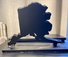 Vintage Handmade By Welder Trans Alaska Pipeline Project Steel Sculpture 1977