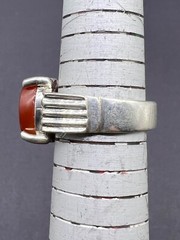 Natural Carnelian Agate Pure Sliver Antique Ring From Afghanistan 🇦🇫