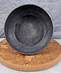 RARE ANTIQUE ISLAMIC/PERSIAN TINNED COPPER/BRONZE CEREMONY/PRAYER BOWL HAMMERED