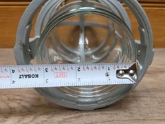 Cast Aluminum Light Bulb Cage & Glass Insert Type Lamp Industrial MCM