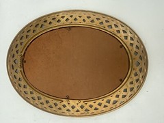 Homco Gold Lattice Frame Fran Anderson Vintage Floral Print Cottagecore Frame