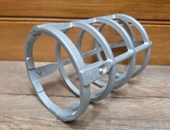 Cast Aluminum Light Bulb Cage & Glass Insert Type Lamp Industrial MCM