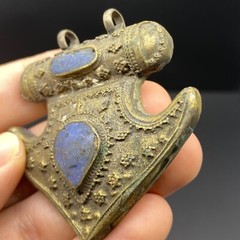 Afghanistan Wonderful Mix silver Amulet Pendant With Torquise stone