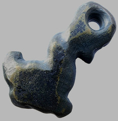 300 BC Ancient Carved Engraved Gemstone Pendant Medallion Amulet Dolphin