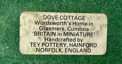 Vintage Tey Pottery Miniature Dove Cottage Cumbria Britain 4” X 3.75” X 2.75”