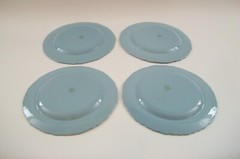 WEDGWOOD – Four Embossed Queen’s Ware Plates – United Kingdom – Circa 1950’s