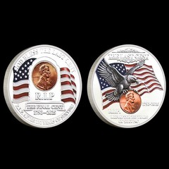The Last Cent R.I.P. Lincoln Commemorative Coin Collectible Gift