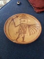 Rare Pre-Columbian NARINO VENUS WARRIOR BOWL Figural Pottery Bowl Artifact 3″x7″