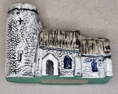 Tey Pottery Britain in Miniature Round Tower Church No 7 Figure Ornament