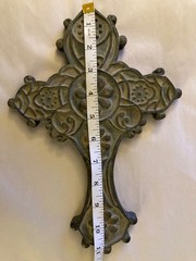 Set Of 3 Vintage Resin Celtic Religious Crosses Wall Hanging 10×6.75”
