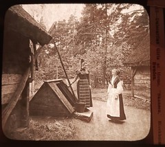 6 NORWAY SWEDEN DENMARK FINLAND whaling vtg antique glass magic lantern slide