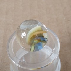 .60″ Vintage Cat Eye Hybrid Sparkler Marble- Akro Master Marble King Foreign