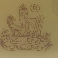 Vintage Belleek Shamrock 4.5″ Basketweave Bell Made in Ireland