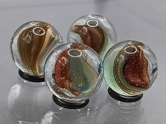.61″-.58″ Hybrid Cat Eye Sparkler Marble Lot- Akro Master Vitro Foreign- L121