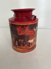 1990’s Horse Buggy Blacksmith Barn Tin Milk Can Shaped Art Paul Detlefsen