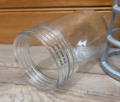 Cast Aluminum Light Bulb Cage & Glass Insert Type Lamp Industrial MCM