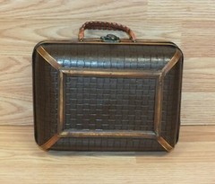 Unbranded Vintage Women’s Wooden Rectangle Hinged Purse Home Display Decor