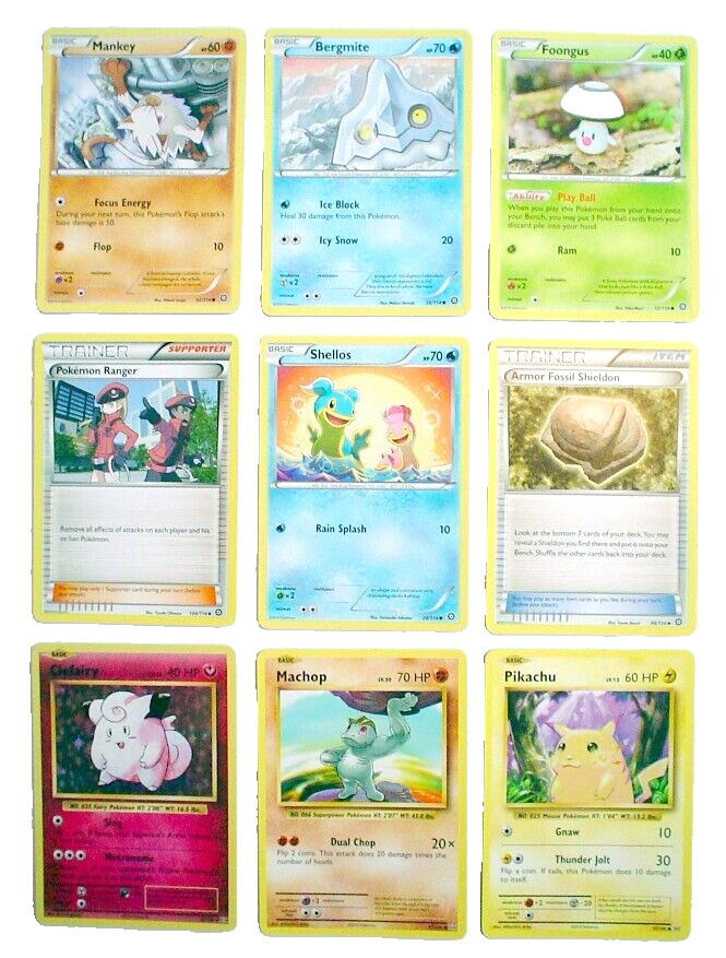 ONE 2016’s LOT OF 9 CARDS, POKÉMON ***** UN LOT DE 9 CARTES POKÉMON DE 2016