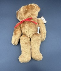 NWT!Vintage 1984 Hallmark Teddy ‘Bo-Bo Bear’ Plush Sewn-Toy Brown 9” Jointed Bib