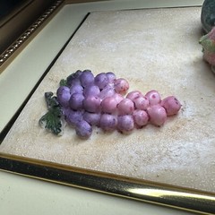 Vintage 3D Fruit Basket Wall Art in Ornate Gold Frame Italian 16”X12” Art Deco